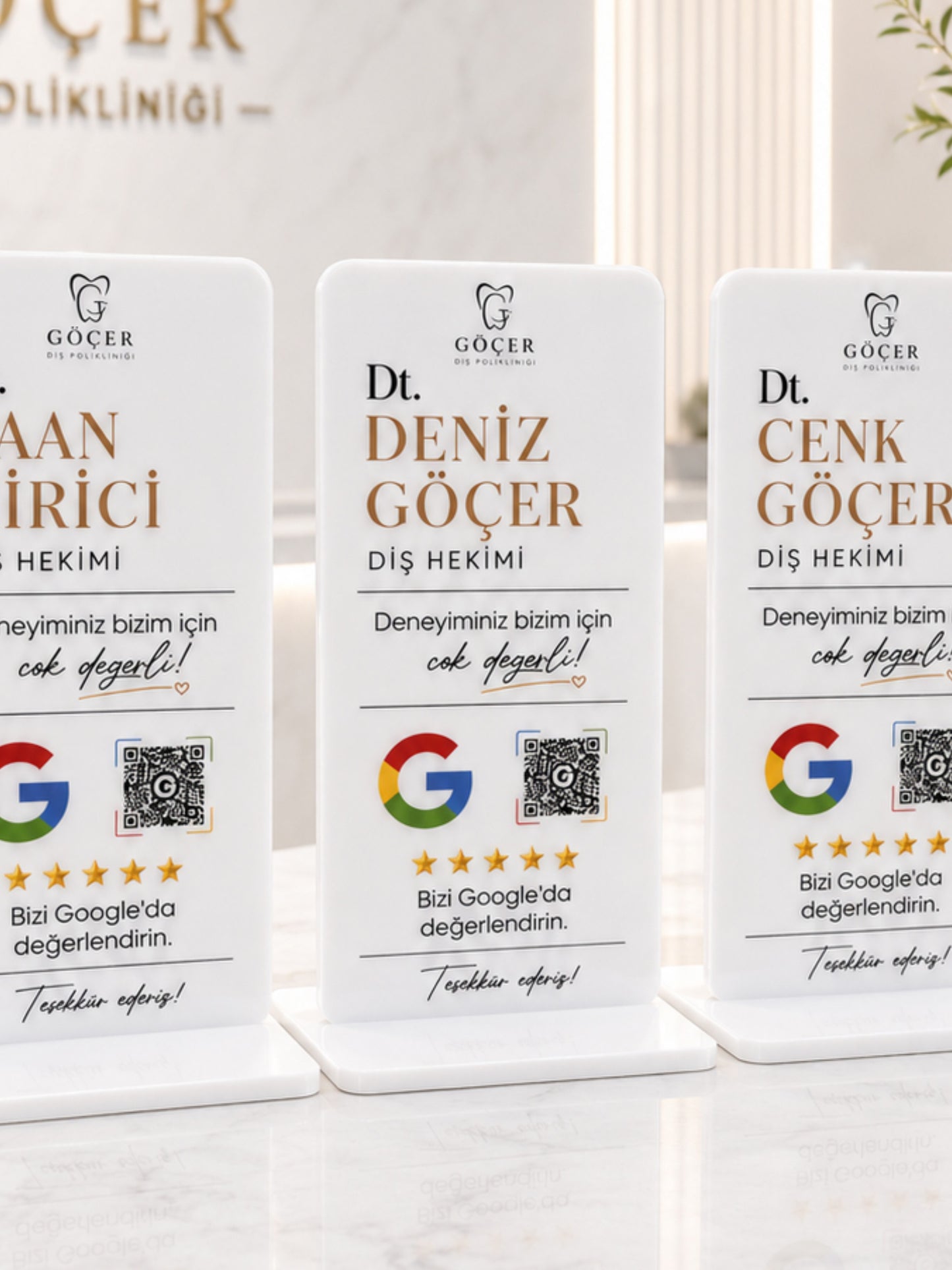 QR Masa Stantı 12x25cm
