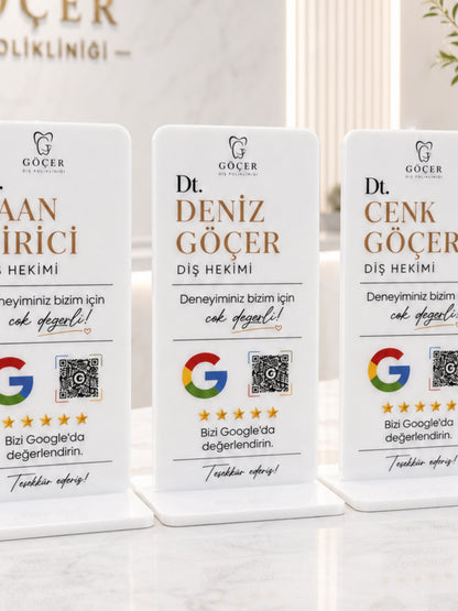 QR Masa Stantı 12x25cm