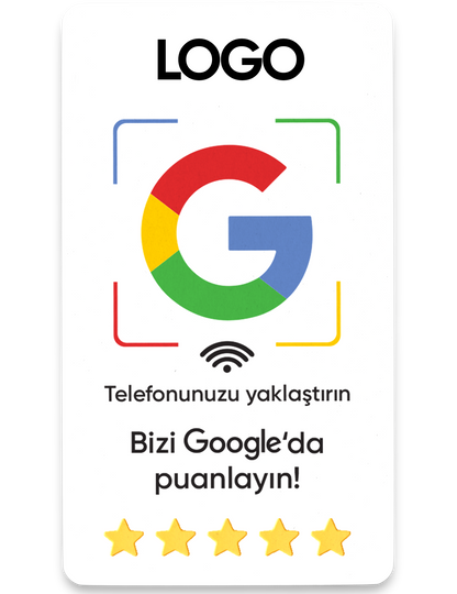 NFC Özellikli Google Yorum Kartı