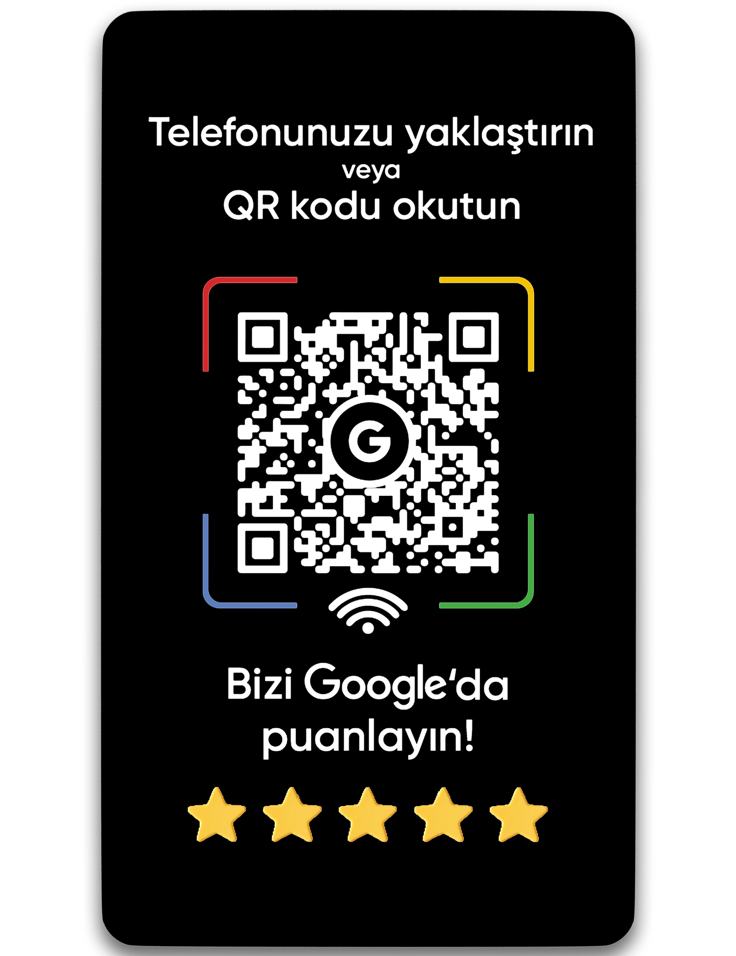 NFC Özellikli Google Yorum Kartı