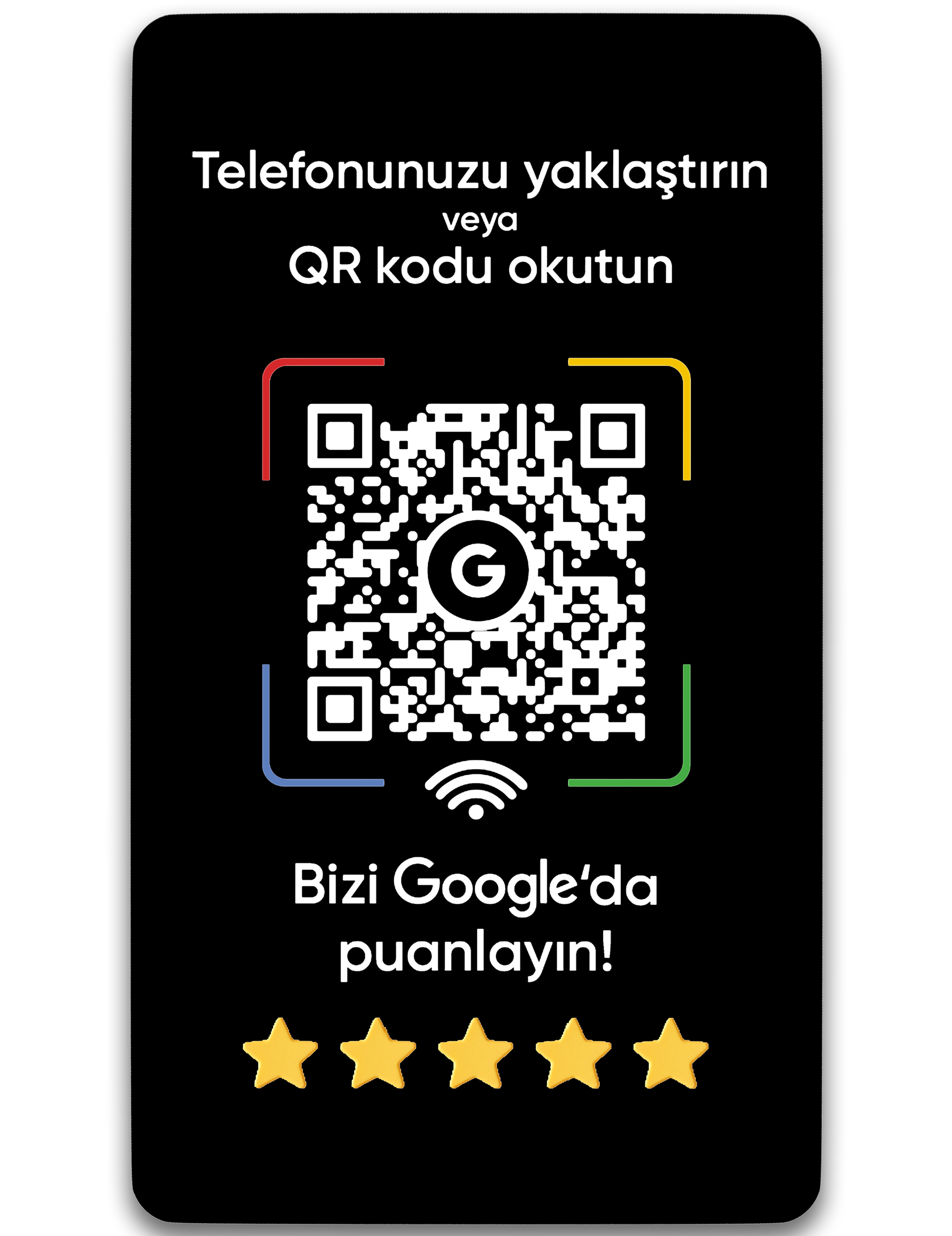 NFC Özellikli Google Yorum Kartı