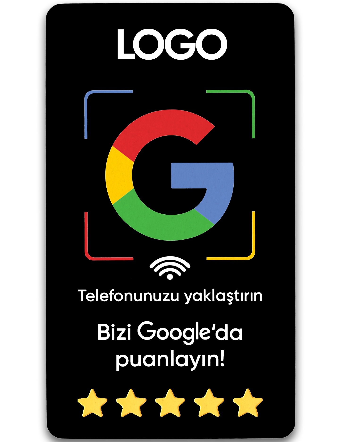 NFC Özellikli Google Yorum Kartı